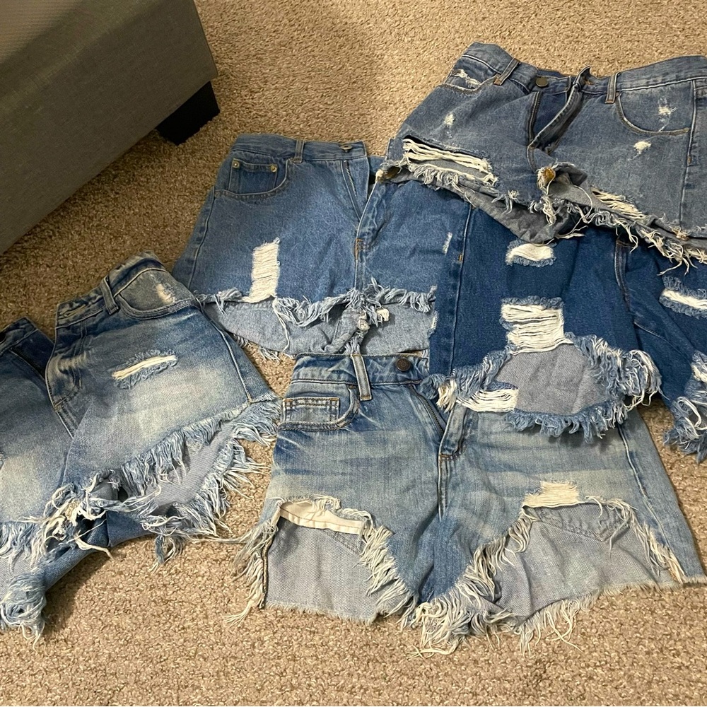 Pile of jean shorts (5 of them)